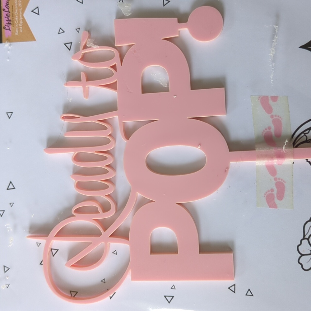 LissieLou Ready to Pop Baby Shower Cake Topper Premium 3mm Acrylic Baby Pi…